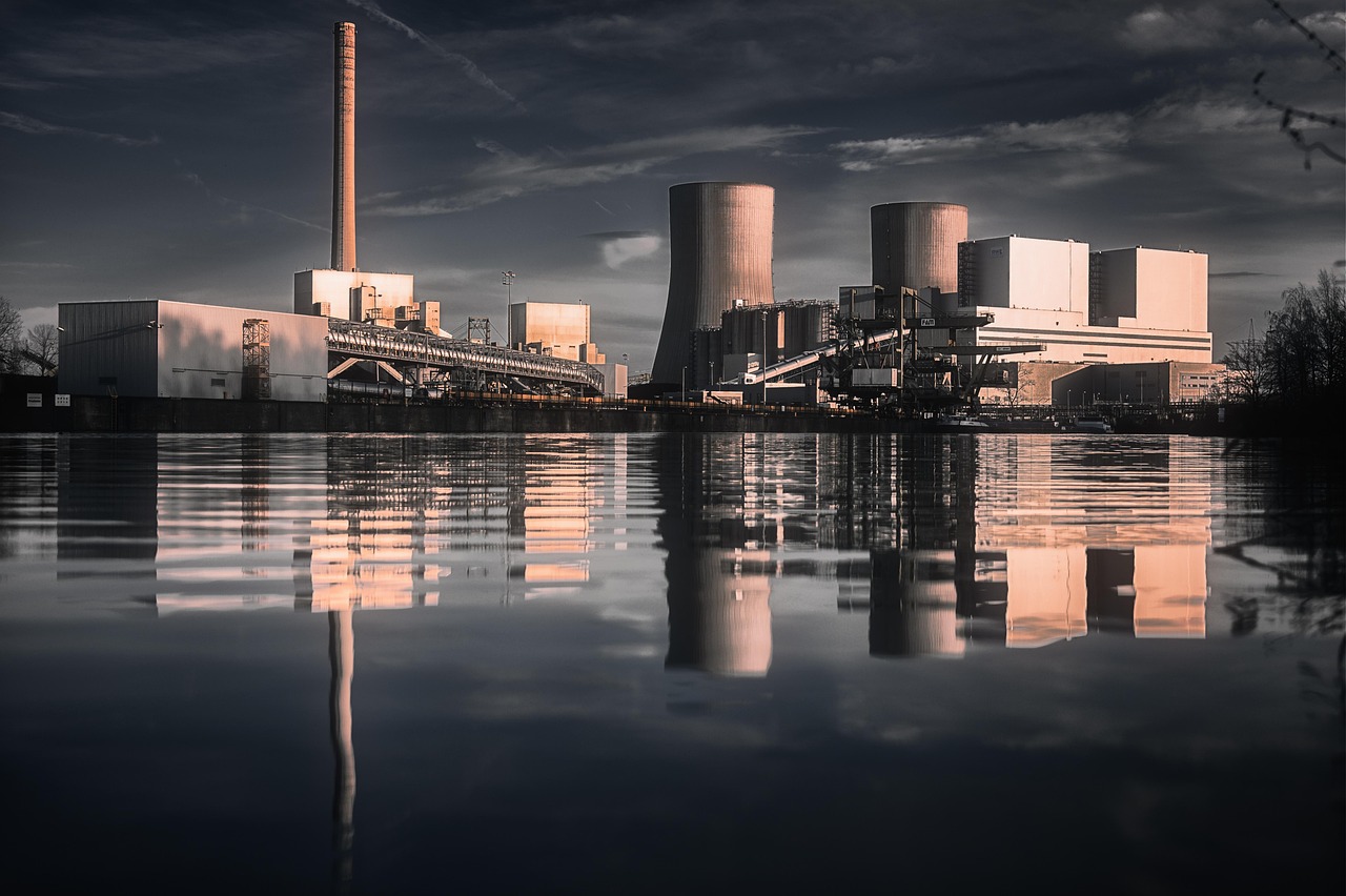 Power plant at twilight